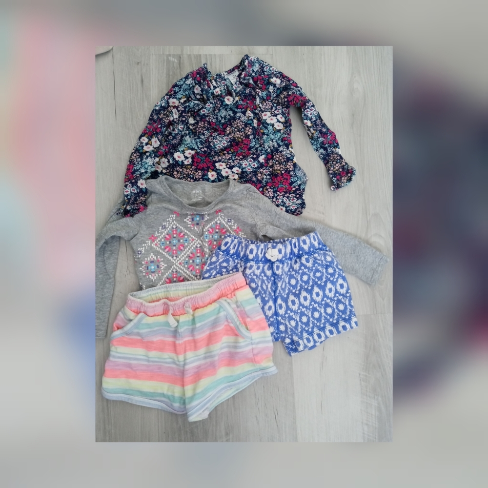 4 Pc Bundle. Size 18 M - 2T. 2 Long Sleeves And 2 Shorts. GUC